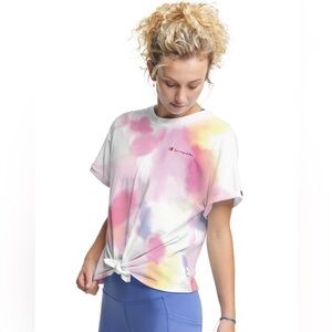 Champion Tie Dye Cropped Tee - Small